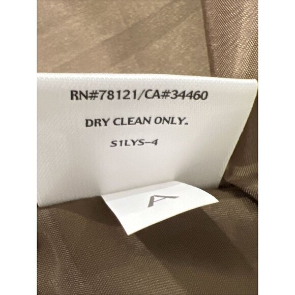 Eileen Fisher Dress Size 12 Crumple Wrap Army Green Elastic V-Neck Cotton Nylon - Picture 10 of 10